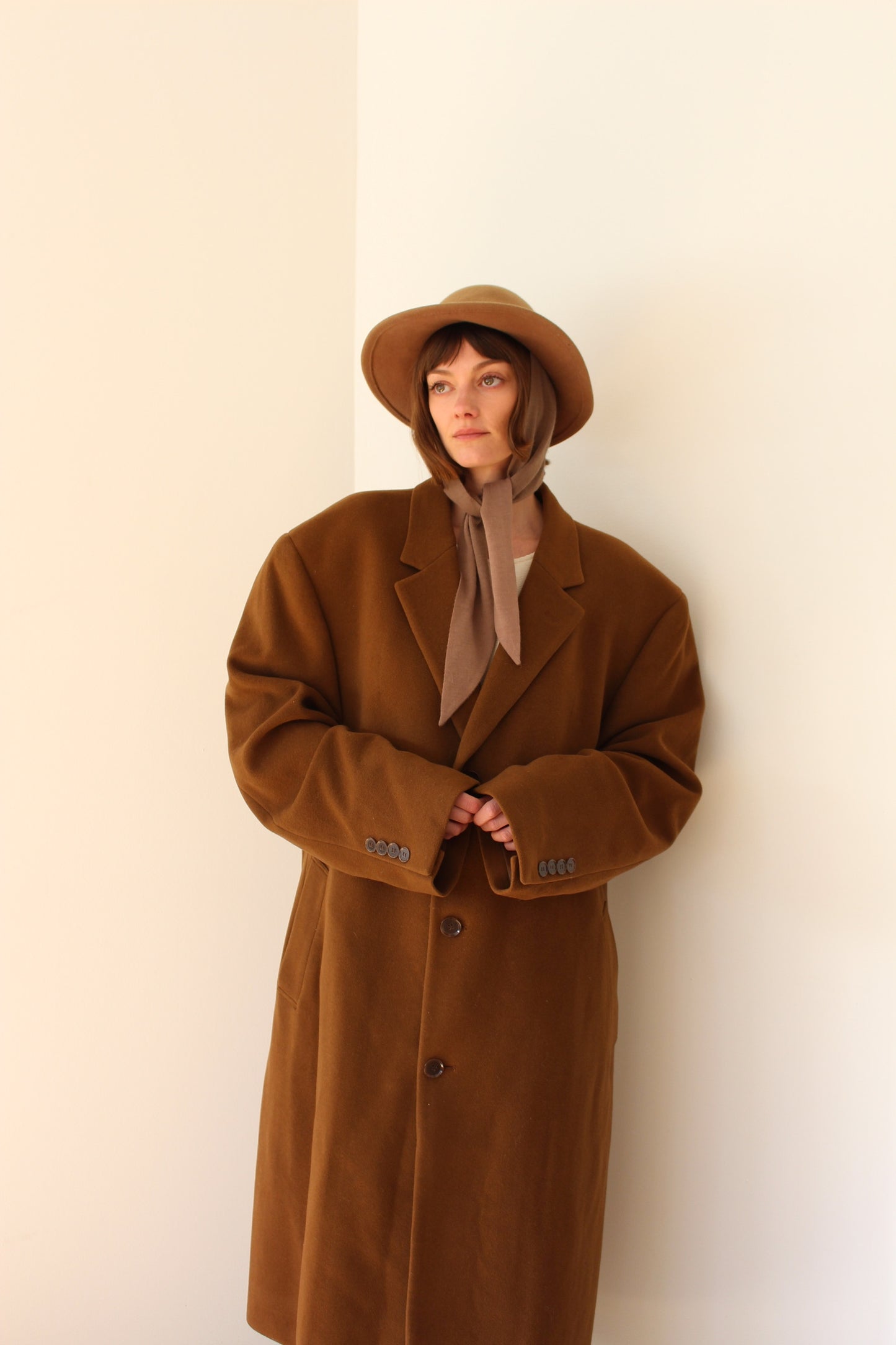 Gorgeous Calvin Klein Toffee Wool Coat