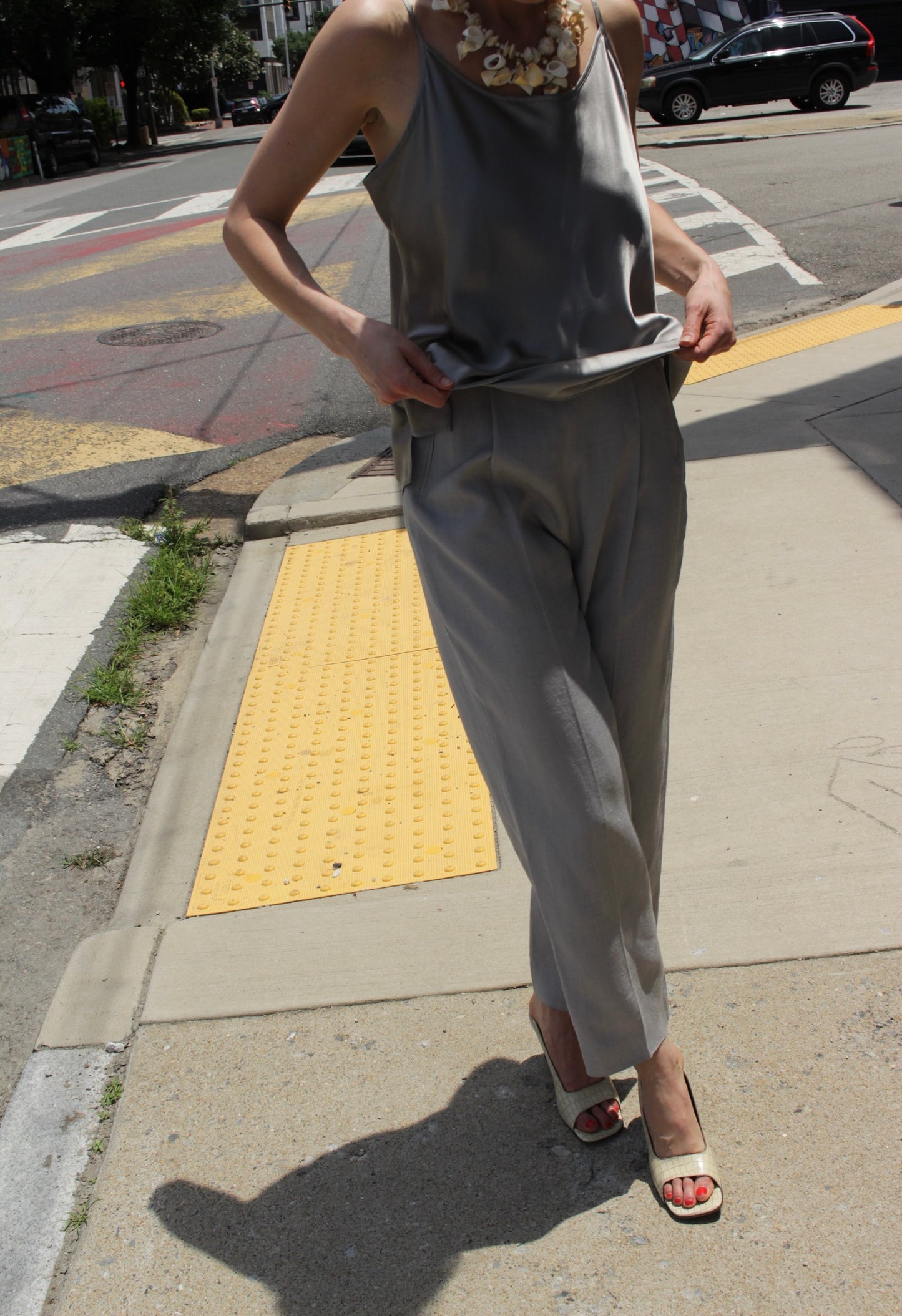 Vintage Givenchy Slate Linen Trousers