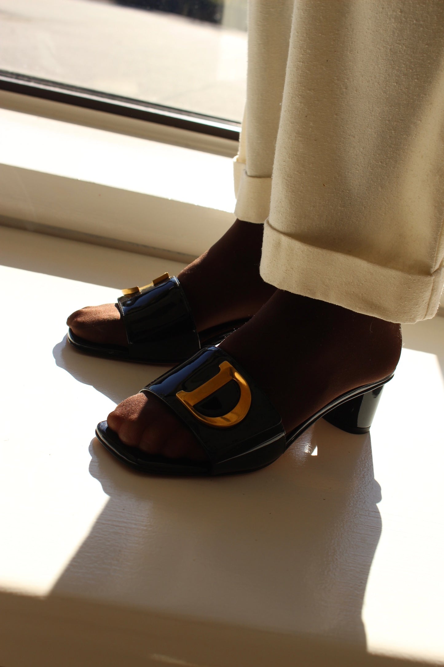 Stunning Christian Dior Patent Leather Mule