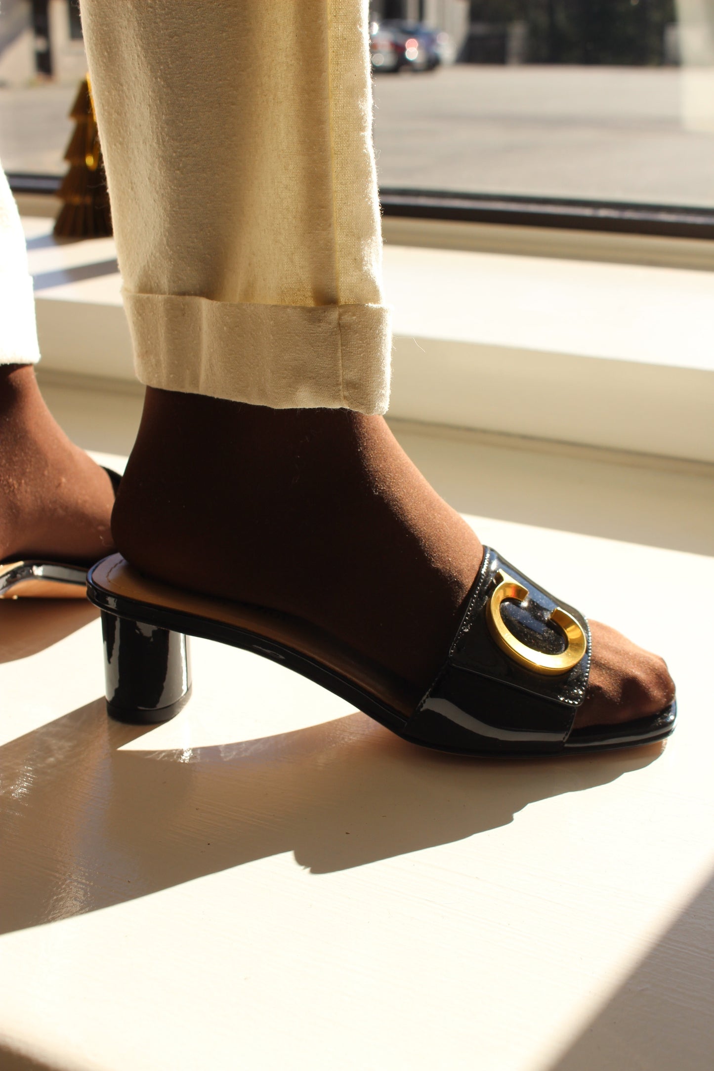 Stunning Christian Dior Patent Leather Mule