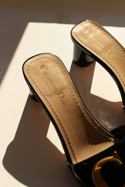 Stunning Christian Dior Patent Leather Mule