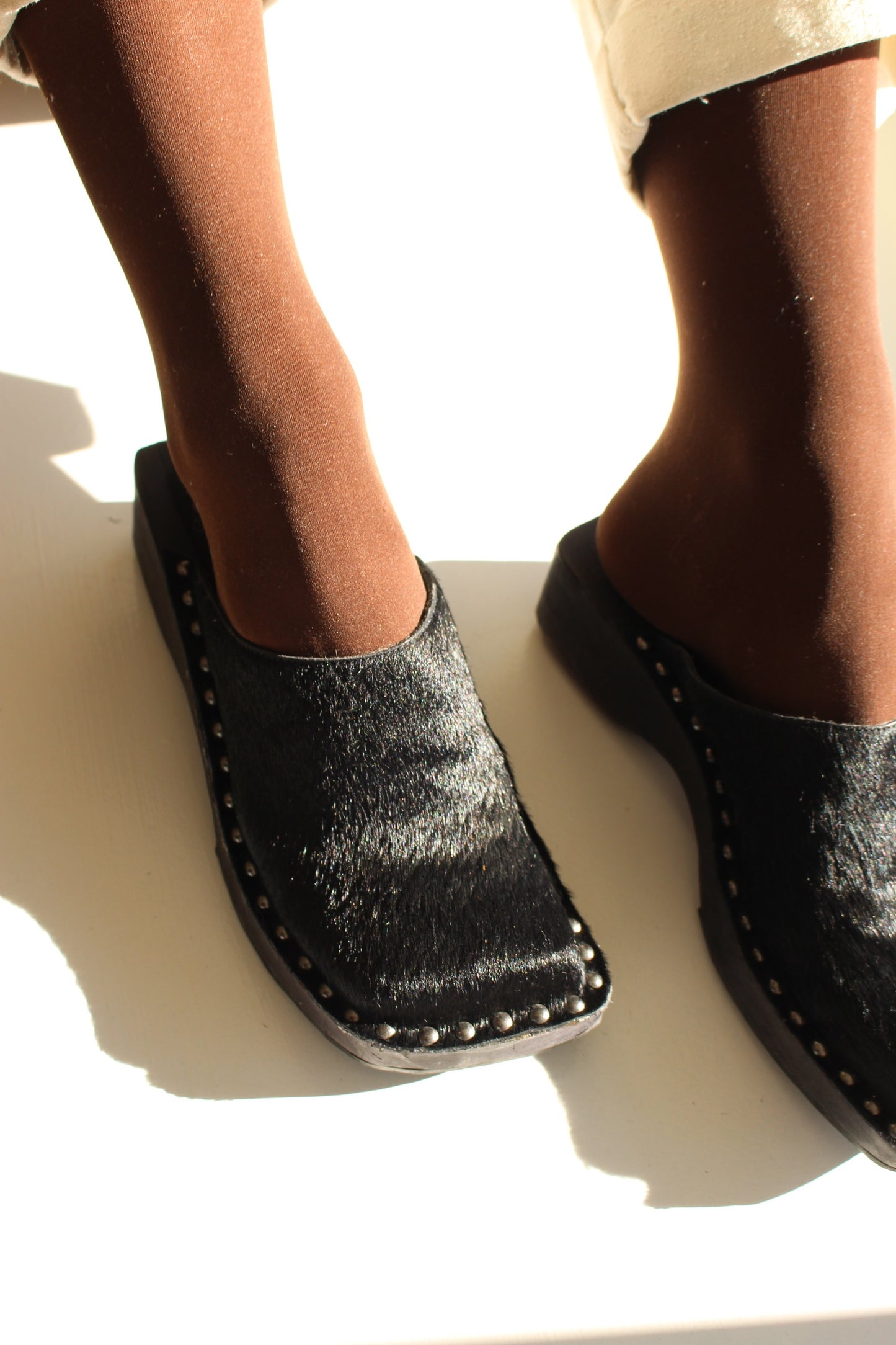 90s Nine West Pony Hair Mule