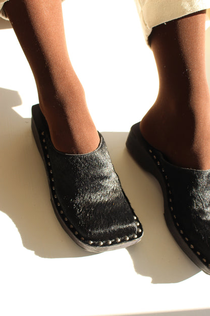 90s Nine West Pony Hair Mule