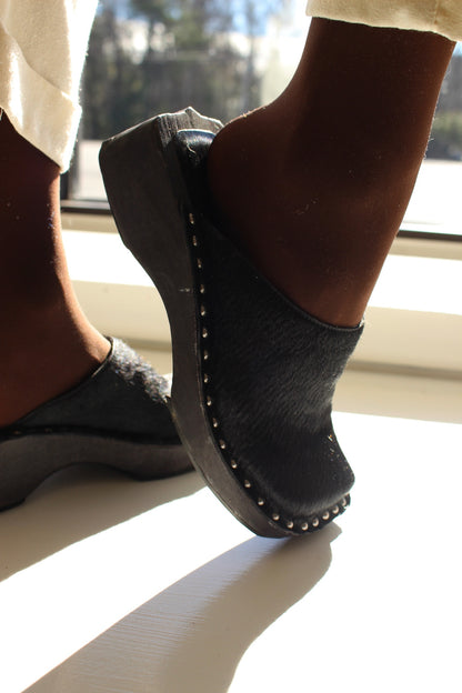 90s Nine West Pony Hair Mule