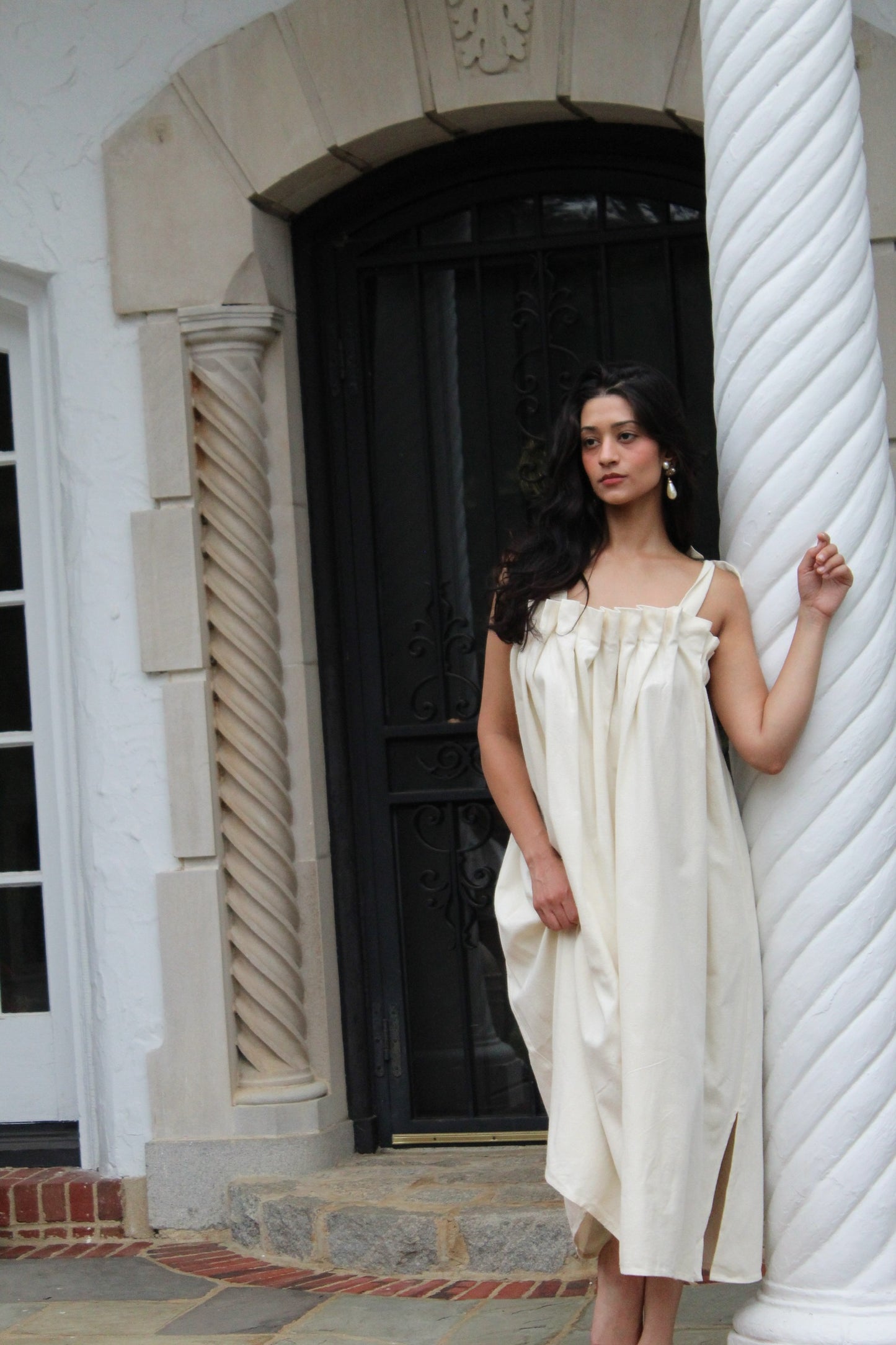 Toni Woven Silk  Dress
