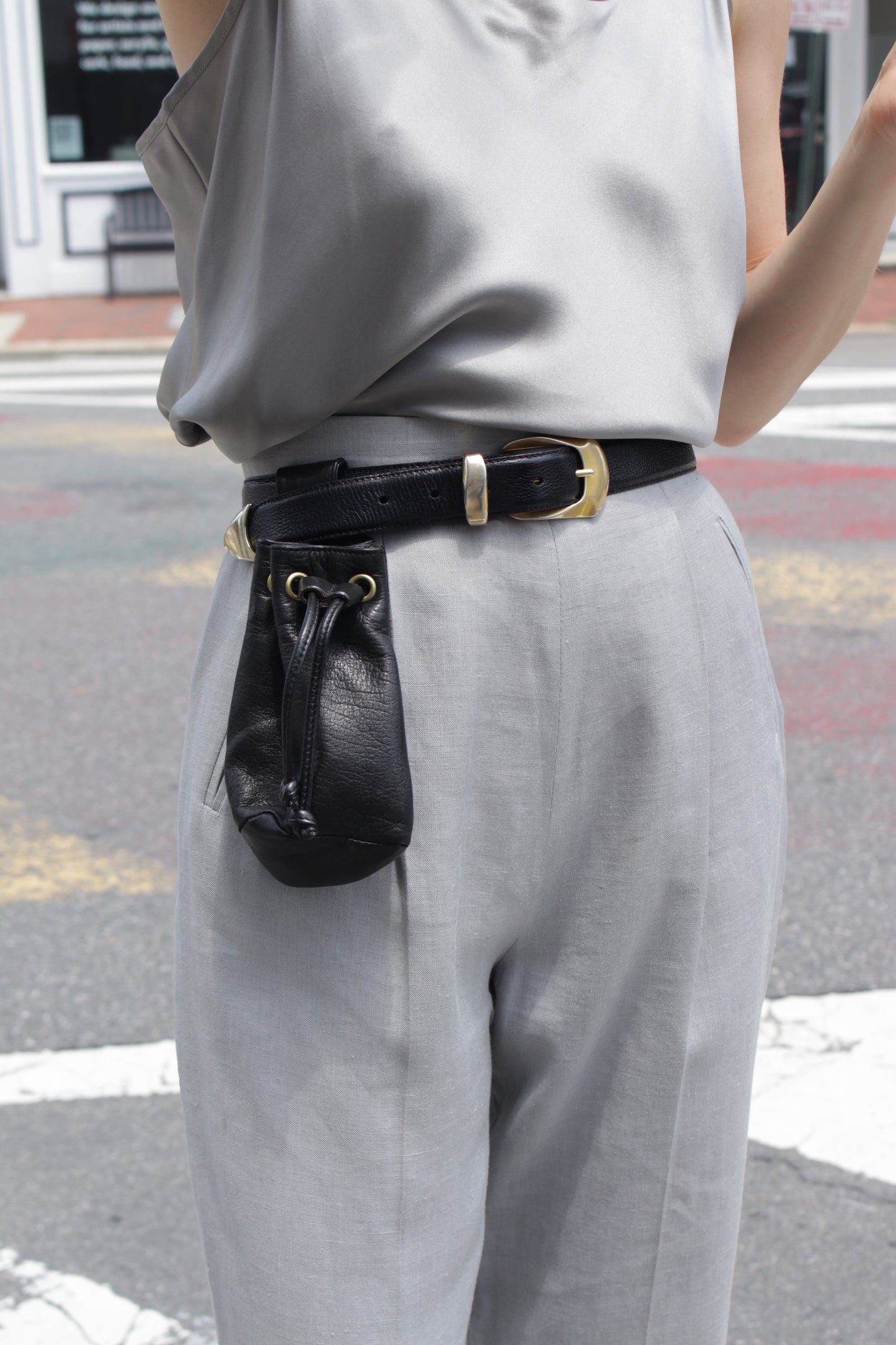 Vintage DKNY Ink Leather Belt Pouch
