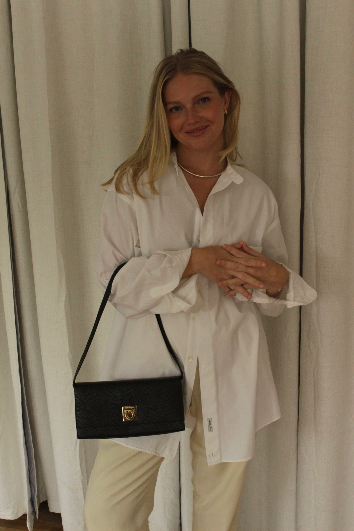 Vintage Salvatore Ferragamo Embossed Leather Purse