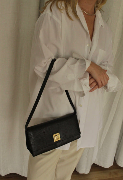 Vintage Salvatore Ferragamo Embossed Leather Purse