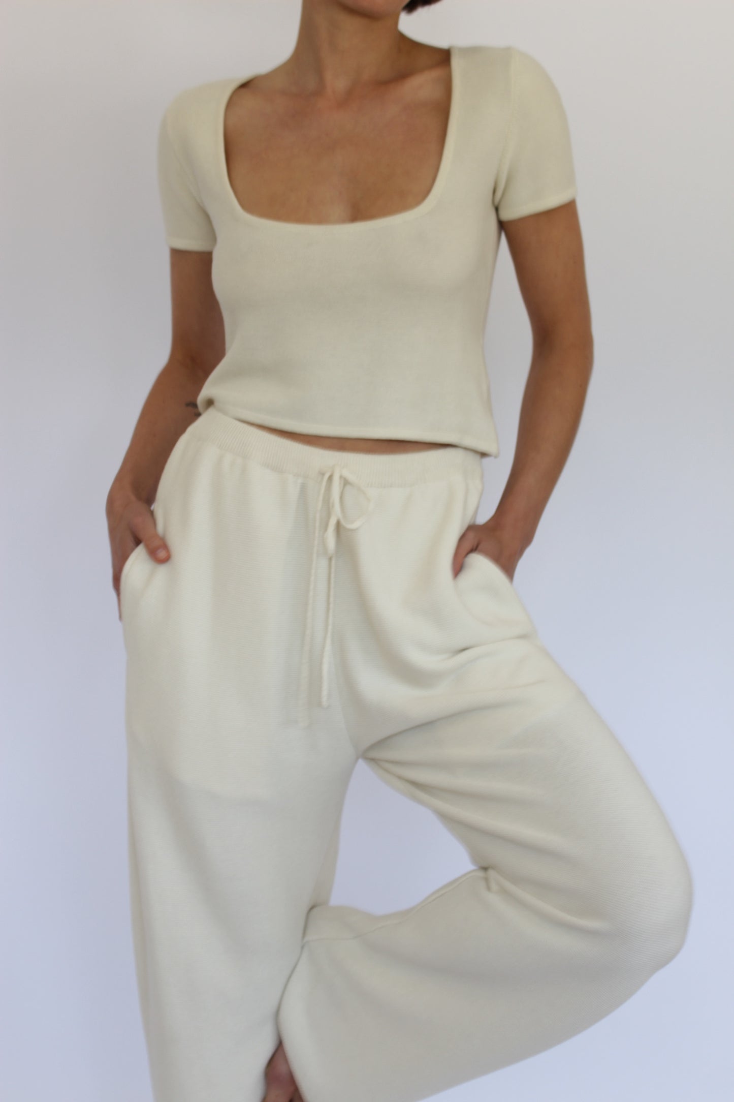 Sebby Cotton Seed Stitch Pant