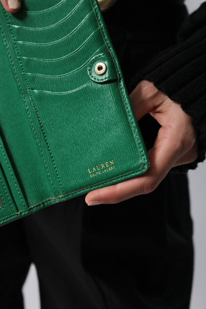 Ralph Lauren Green Textured Wallet