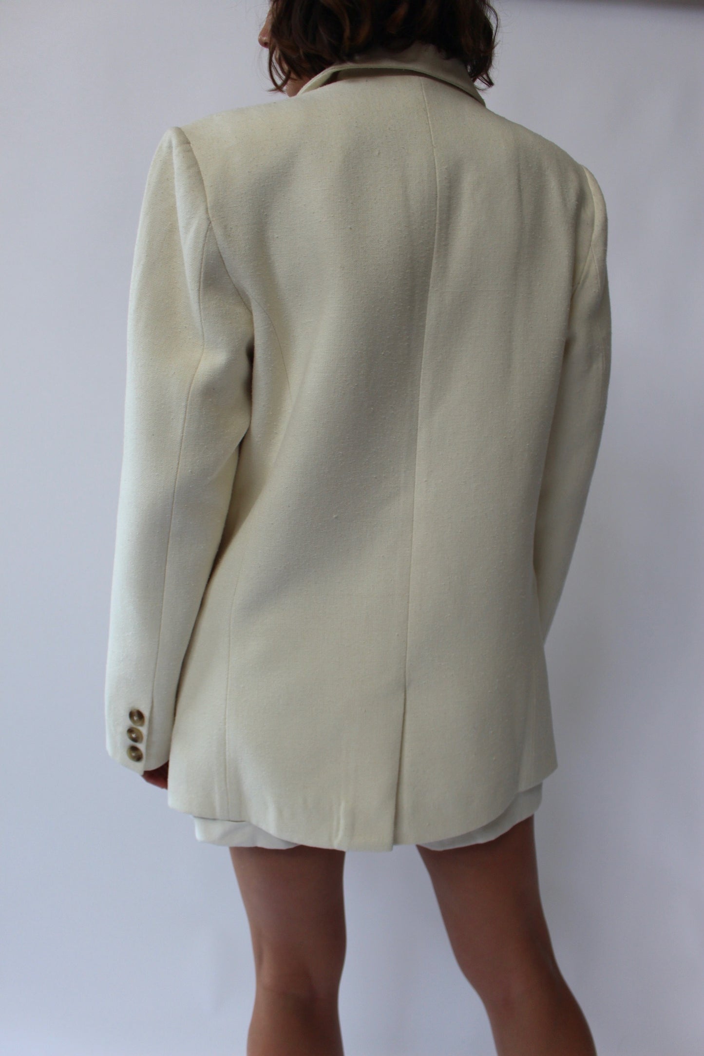 Skyler Woven Silk Blazer