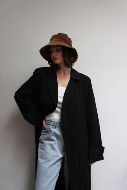 Vintage Onyx Belted Coat