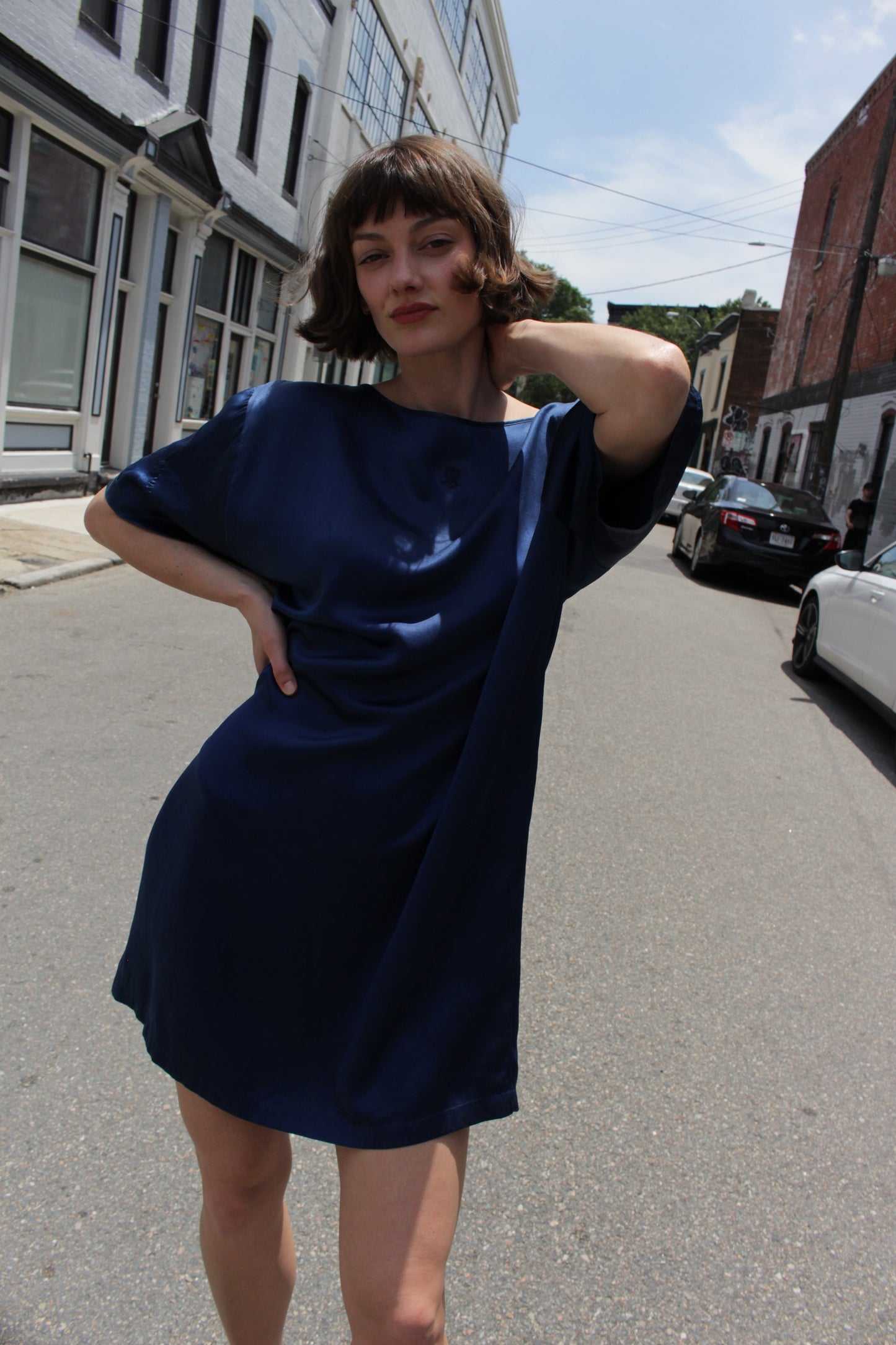 Rare Vintage Ralph Lauren Purple Label Silk Shift Dress