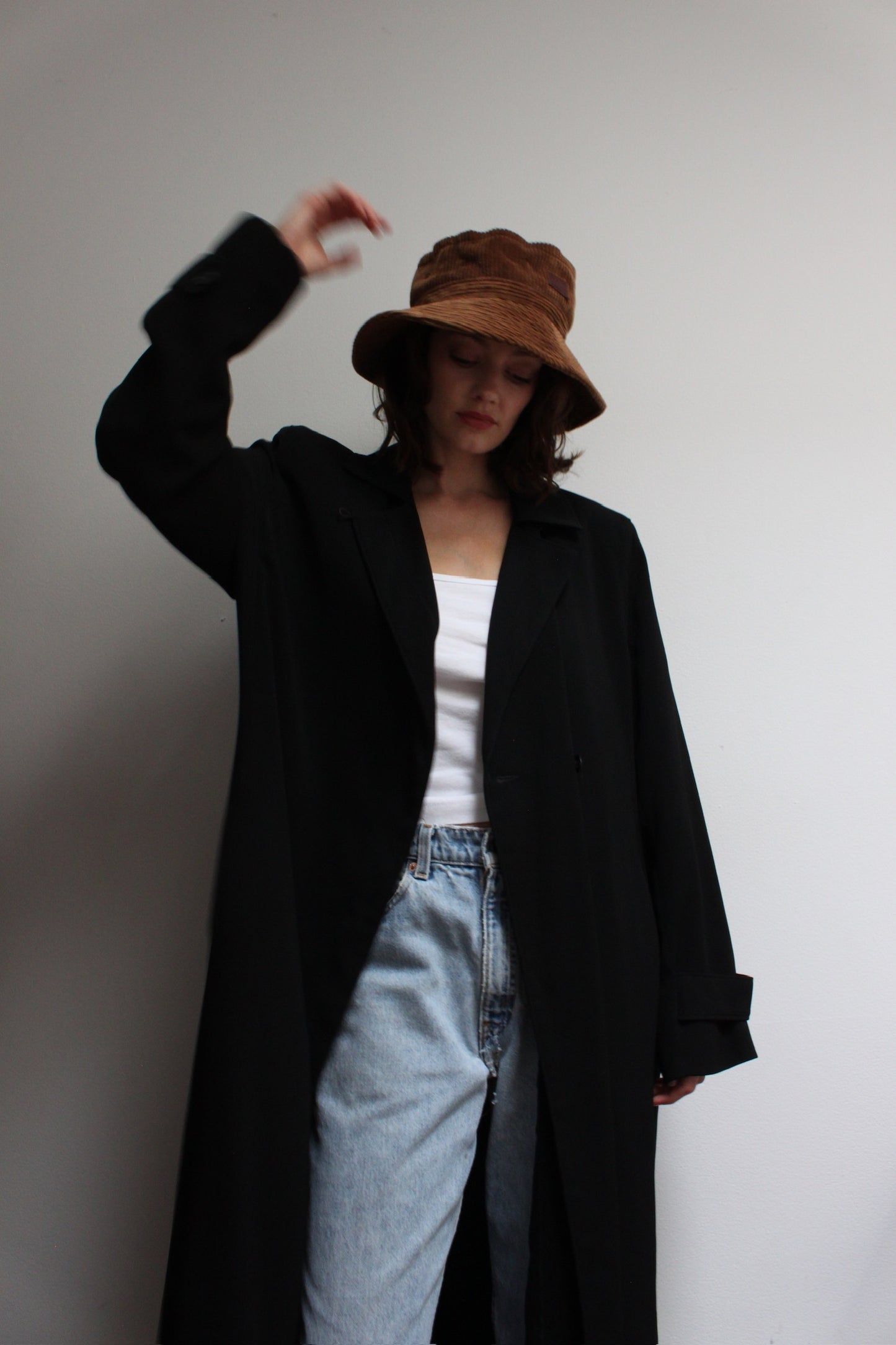 Vintage Onyx Belted Coat