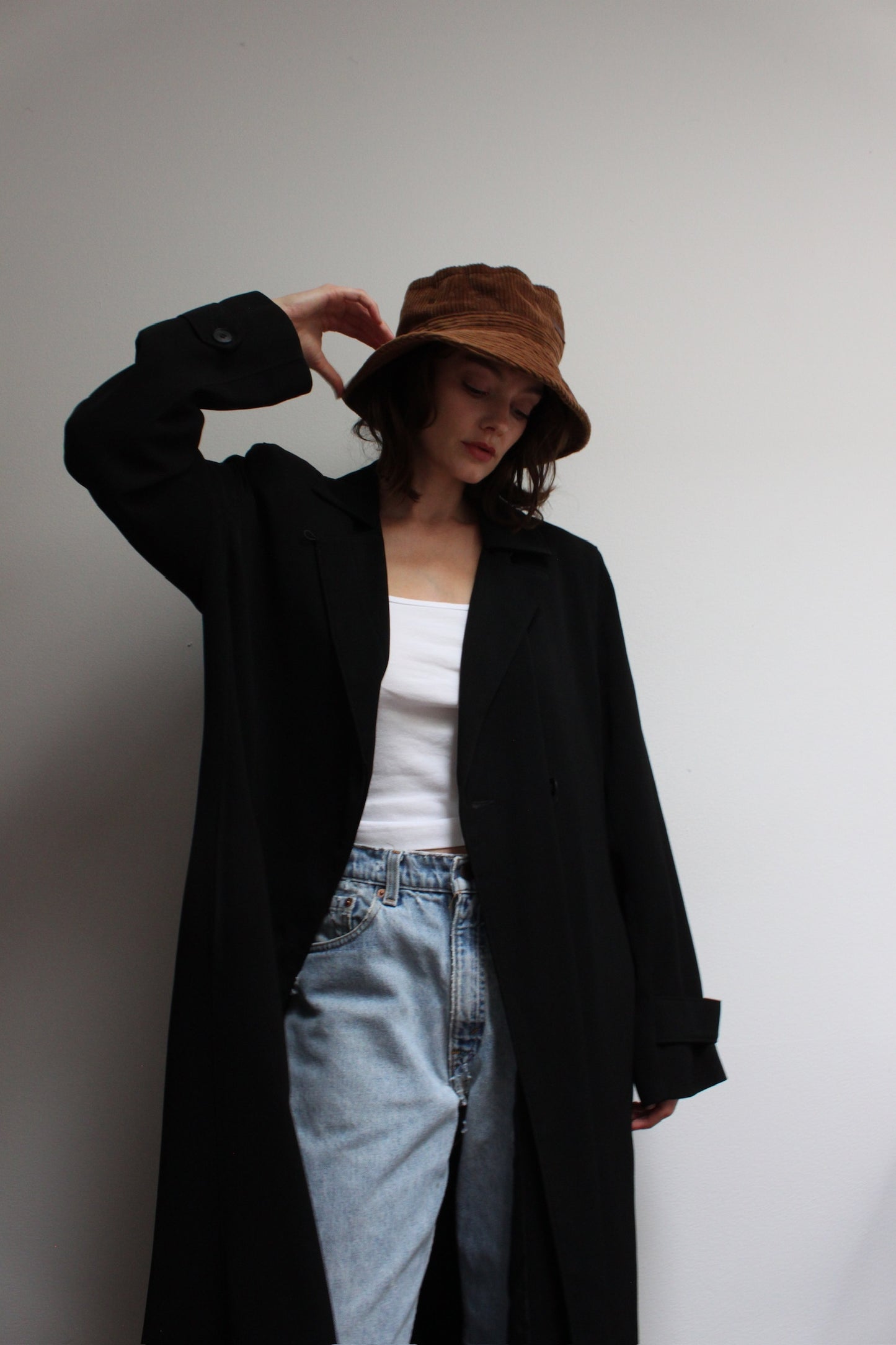 Vintage Onyx Belted Coat