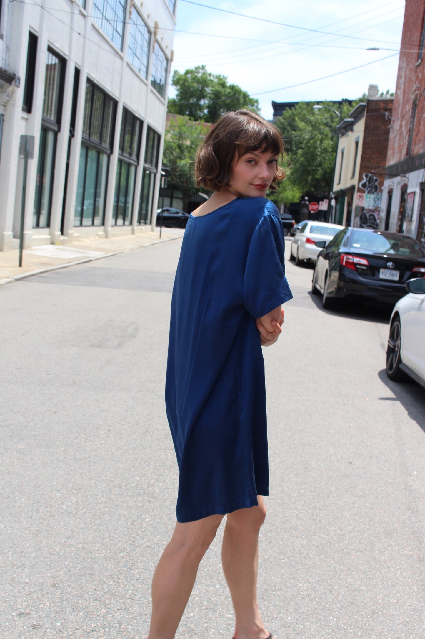 Rare Vintage Ralph Lauren Purple Label Silk Shift Dress
