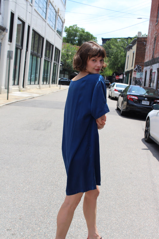 Rare Vintage Ralph Lauren Purple Label Silk Shift Dress