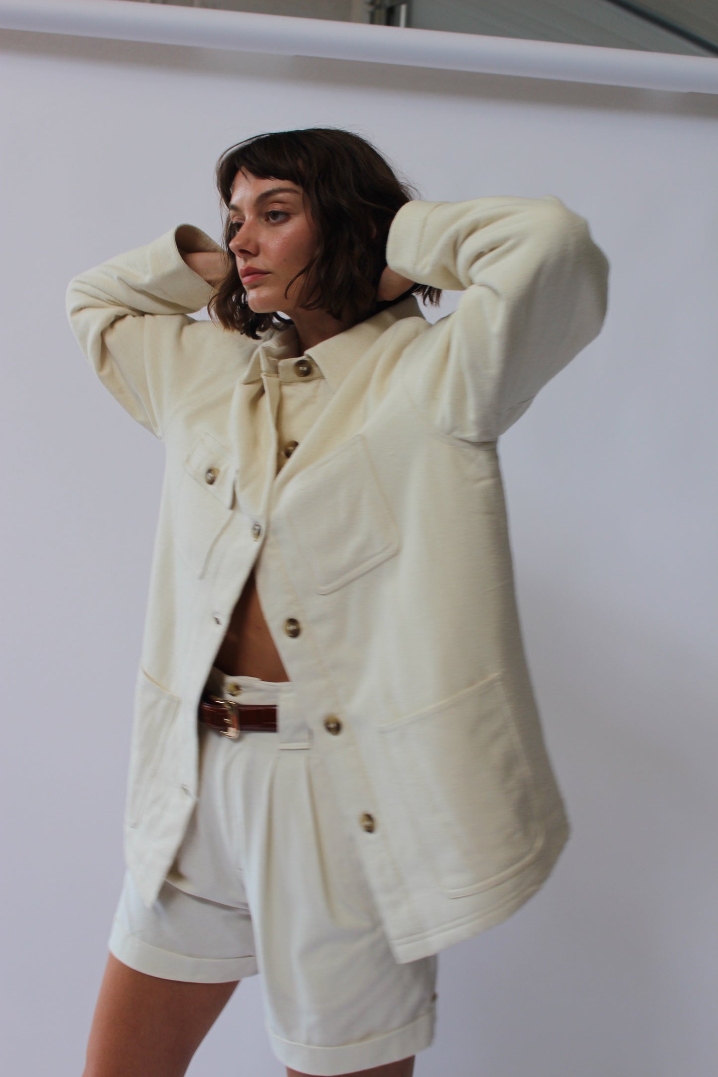 Maddox Woven Silk Chore Coat