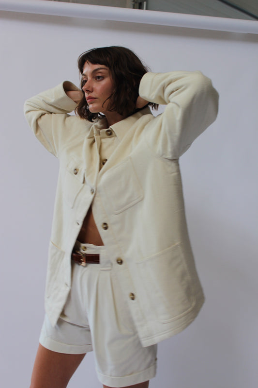 Maddox Woven Silk Chore Coat