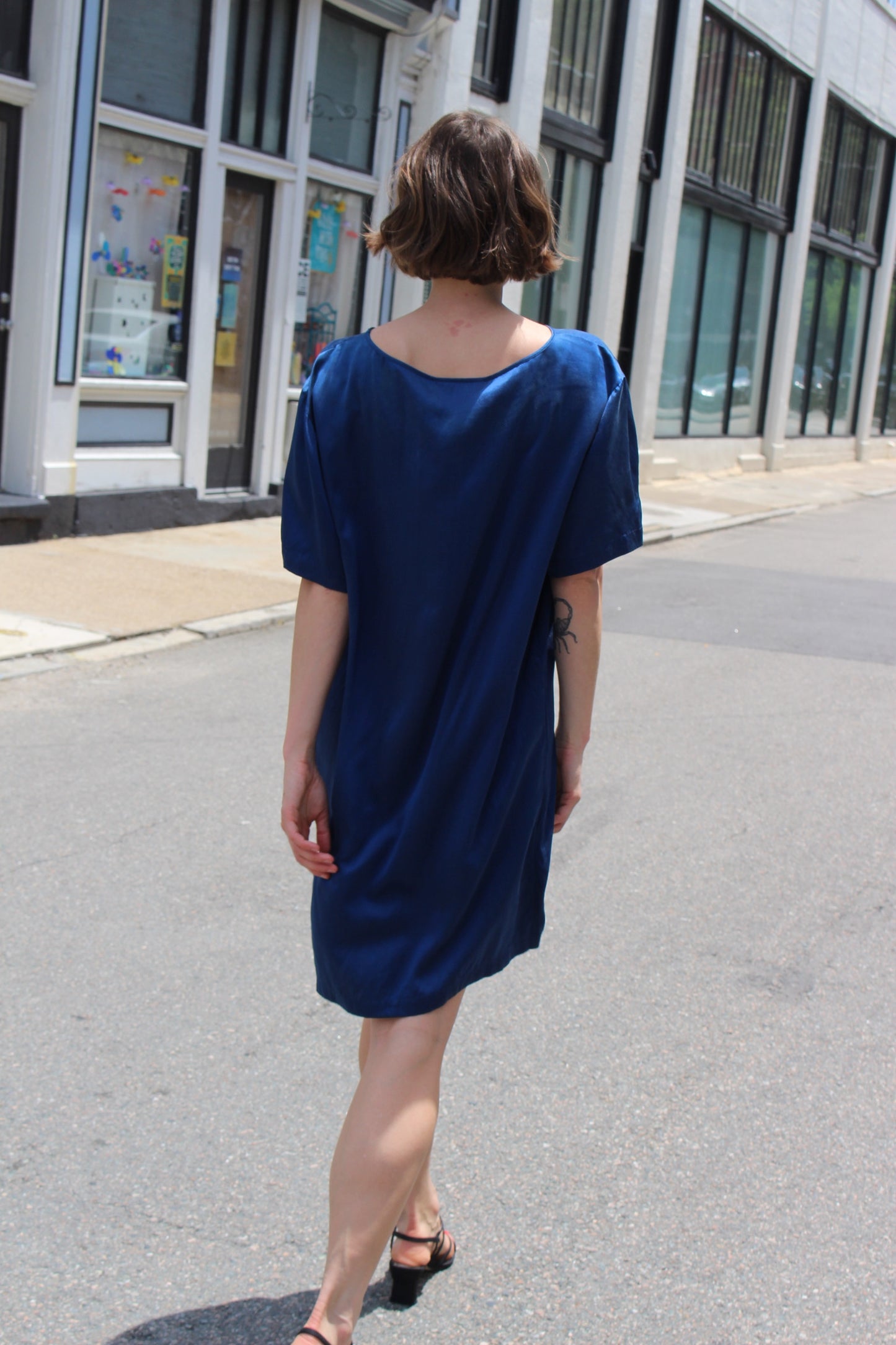 Rare Vintage Ralph Lauren Purple Label Silk Shift Dress