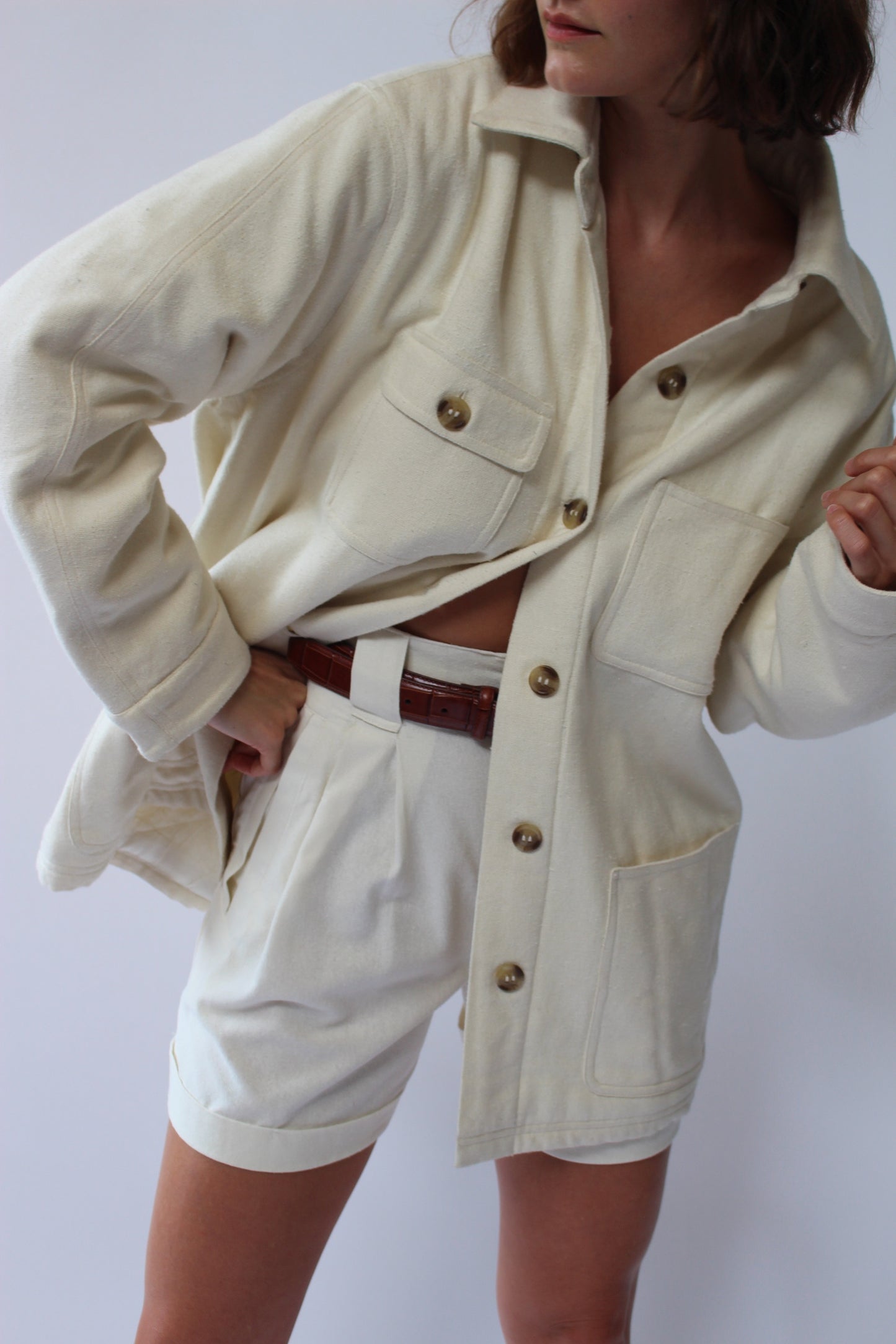 Maddox Woven Silk Chore Coat