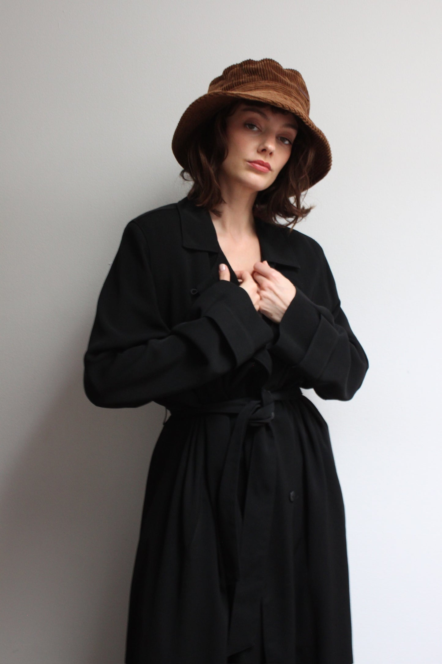 Vintage Onyx Belted Coat