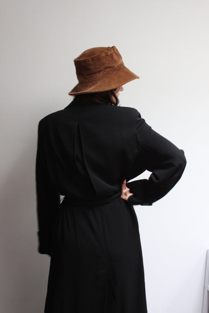 Vintage Onyx Belted Coat