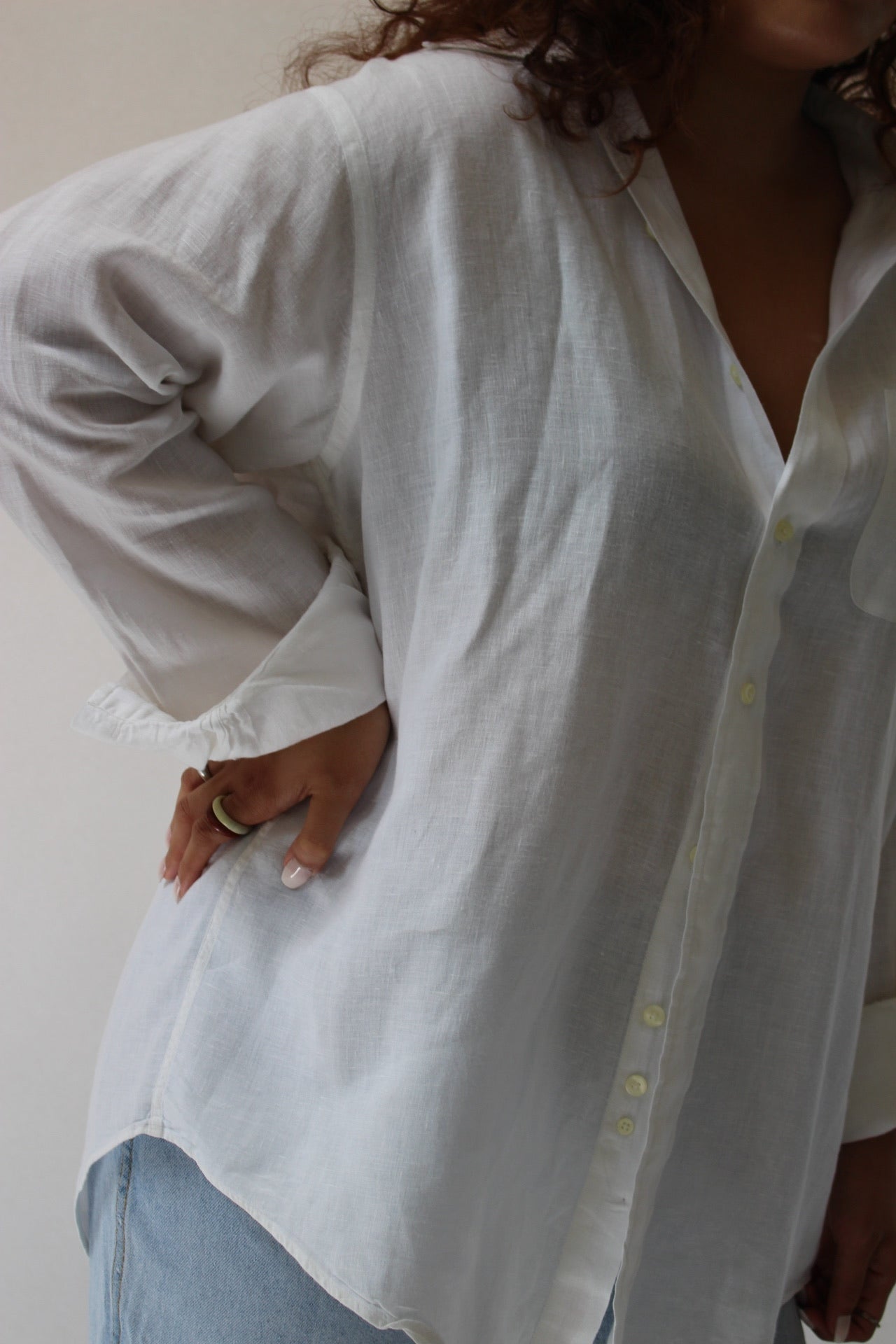 Cloud Linen Button Down