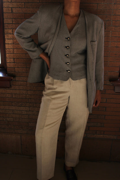 Favorite Vintage Houndstooth Vest & Blazer Set