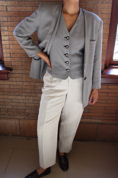 Favorite Vintage Houndstooth Vest & Blazer Set