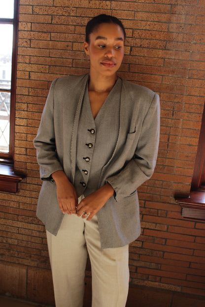 Favorite Vintage Houndstooth Vest & Blazer Set