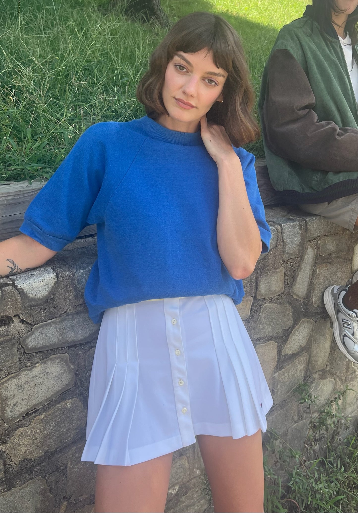 Vintage Ocean Short Sleeve Raglan Sweatshirt