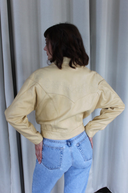 Favorite Butter Crop Leather Jacket