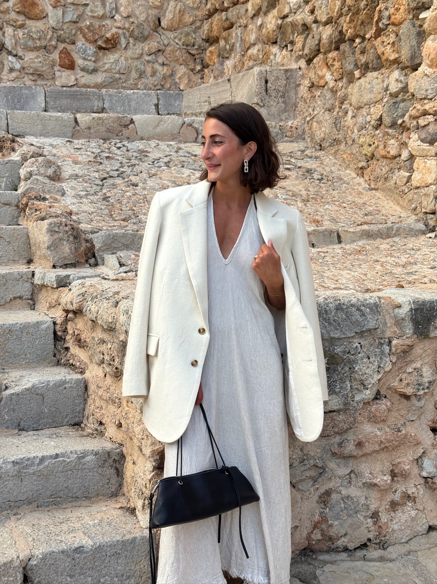 Skyler Woven Silk Blazer