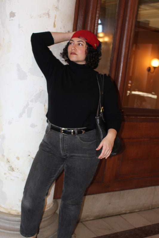 Vintage Onyx Cashmere Turtleneck