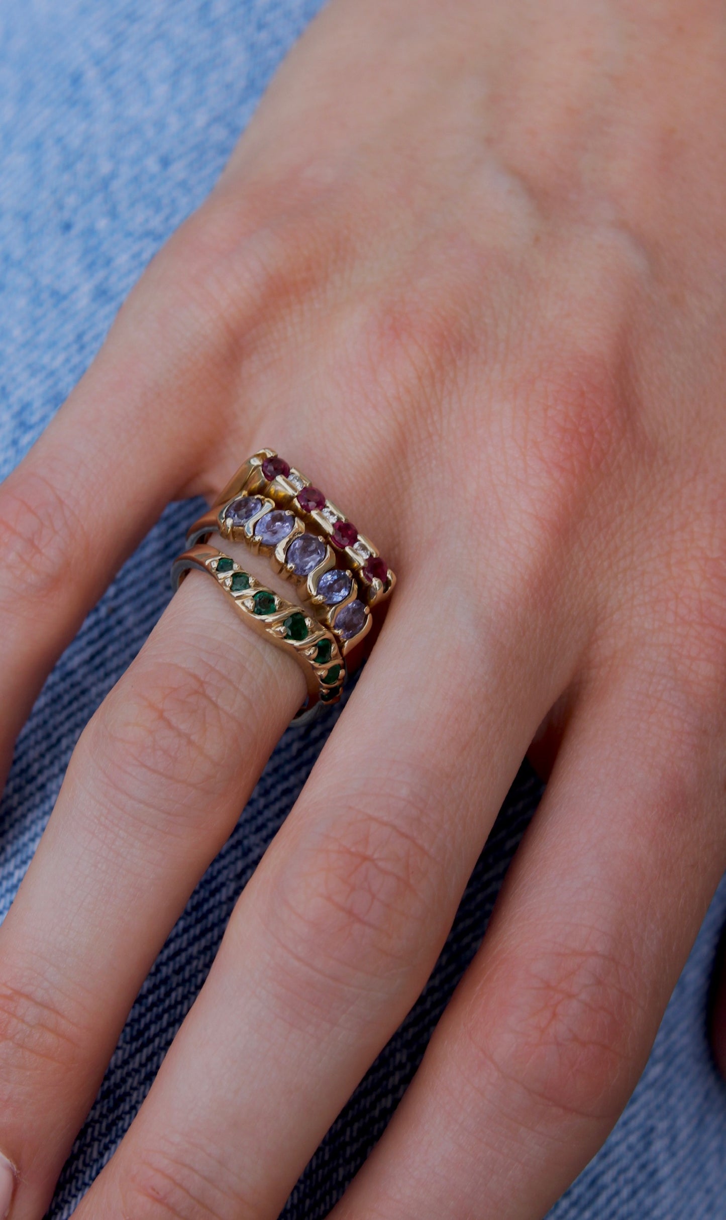 Exquisite Vintage 10K Gold & Amethyst Ring