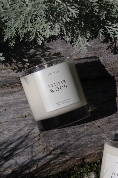 Vetiver Wood Candle / Available in 5oz & 8oz