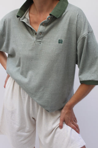 Vintage Givenchy Forest Houndstooth Polo