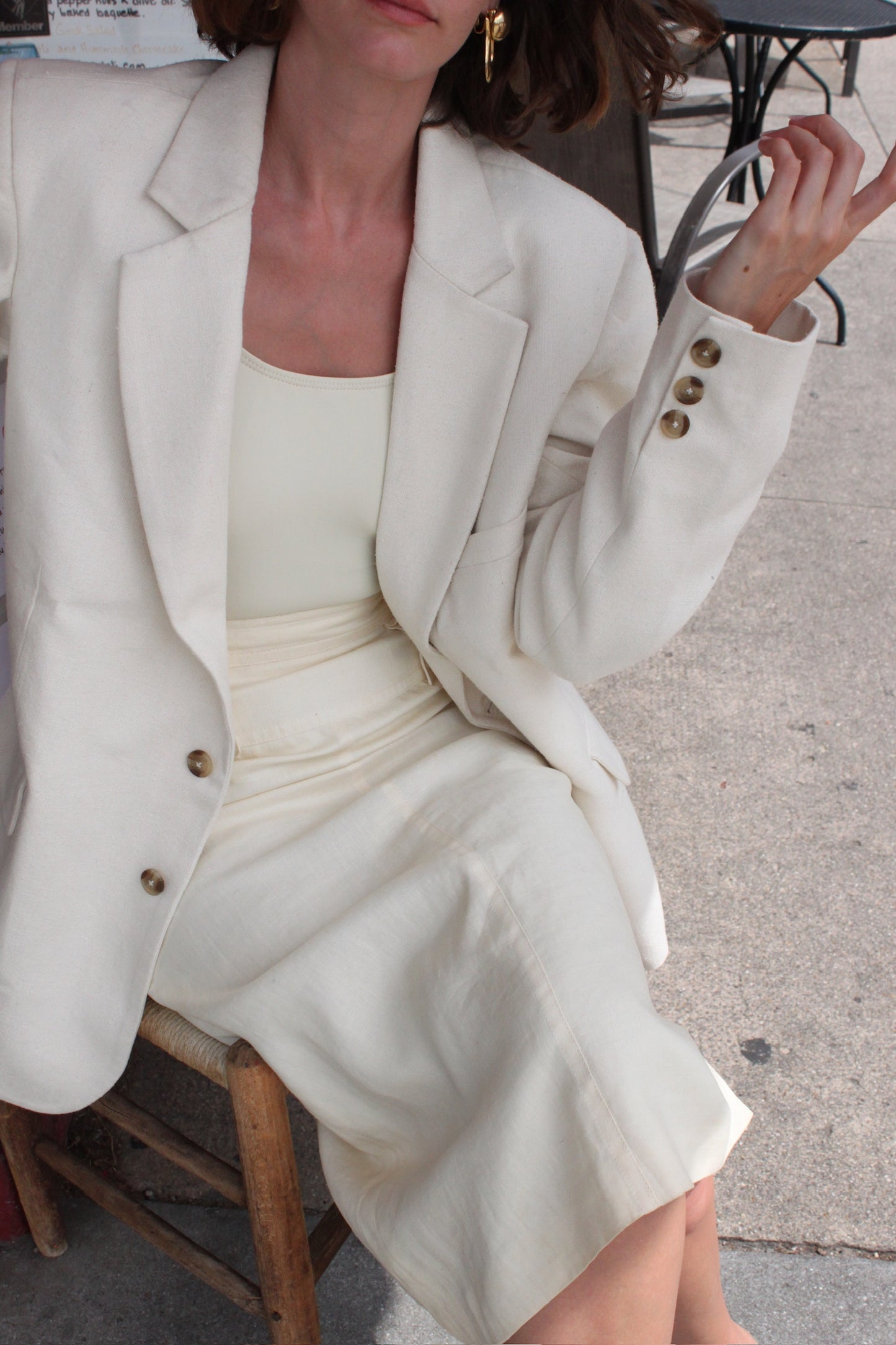 Skyler Woven Silk Blazer