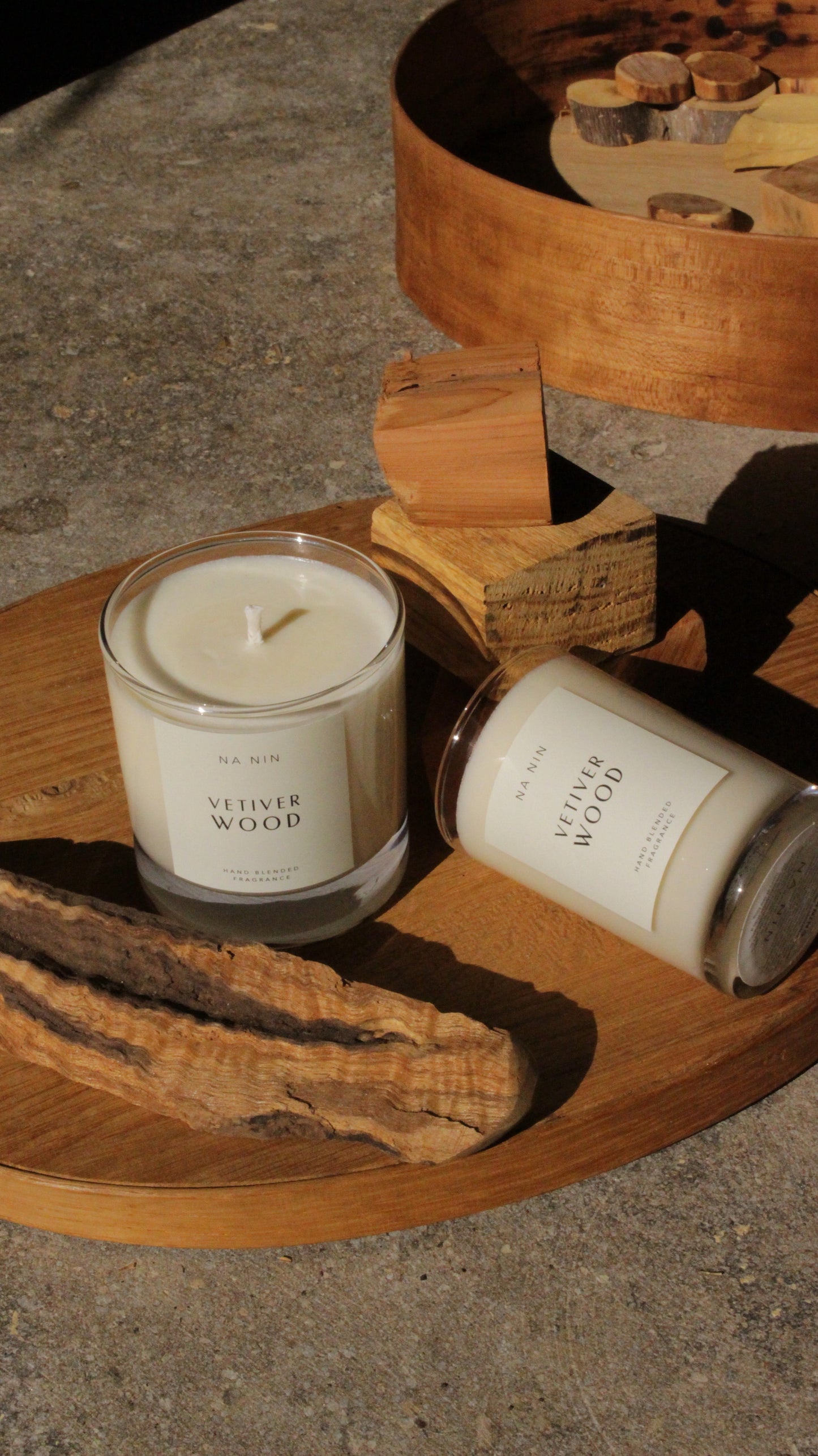 Vetiver Wood Candle / Available in 5oz & 8oz