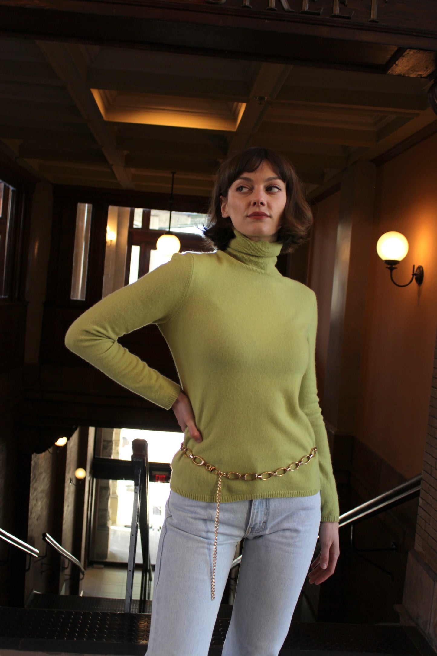 Vintage Kiwi Cashmere Turtleneck
