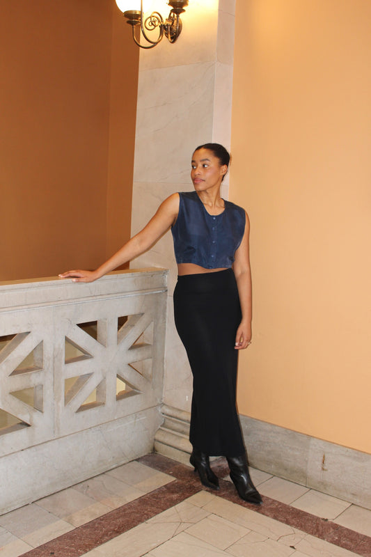 90s Caviar Slinky Skirt