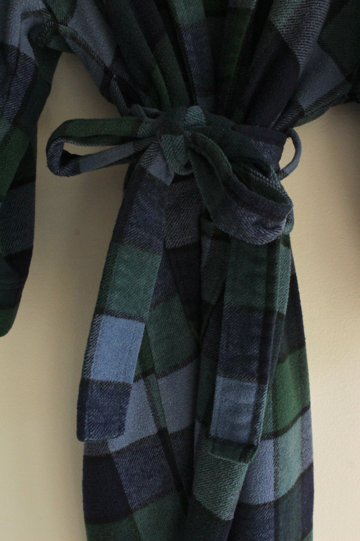Vintage Christian Dior Plaid Belted Robe