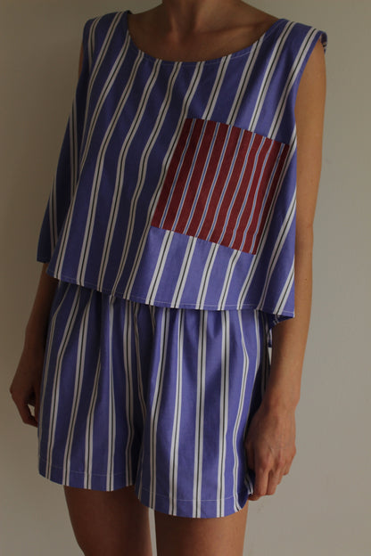 Marni Paper Cotton Patch Pocket Cropped Tank