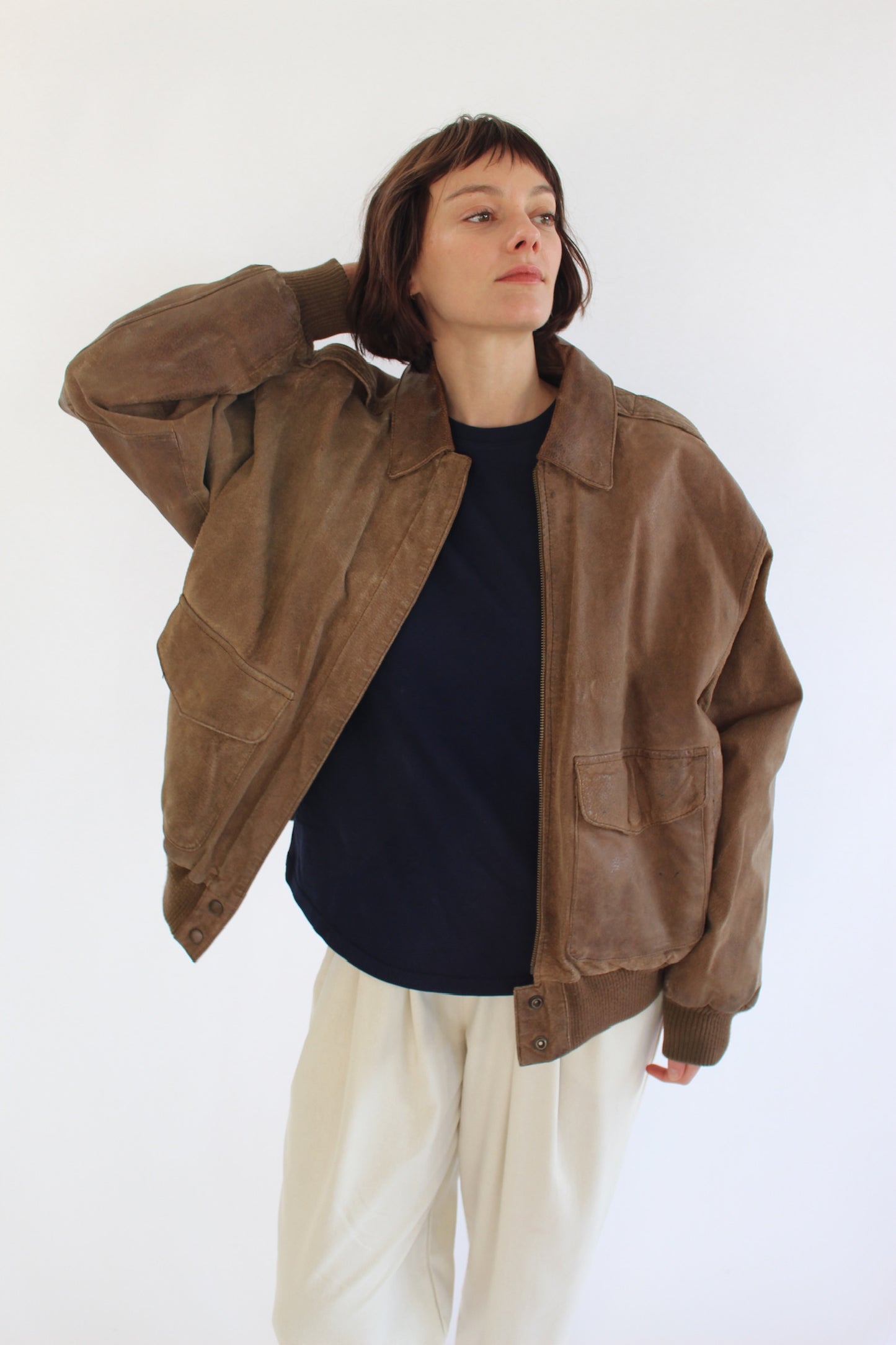 Gorgeous Vintage Suede Bomber Jacket