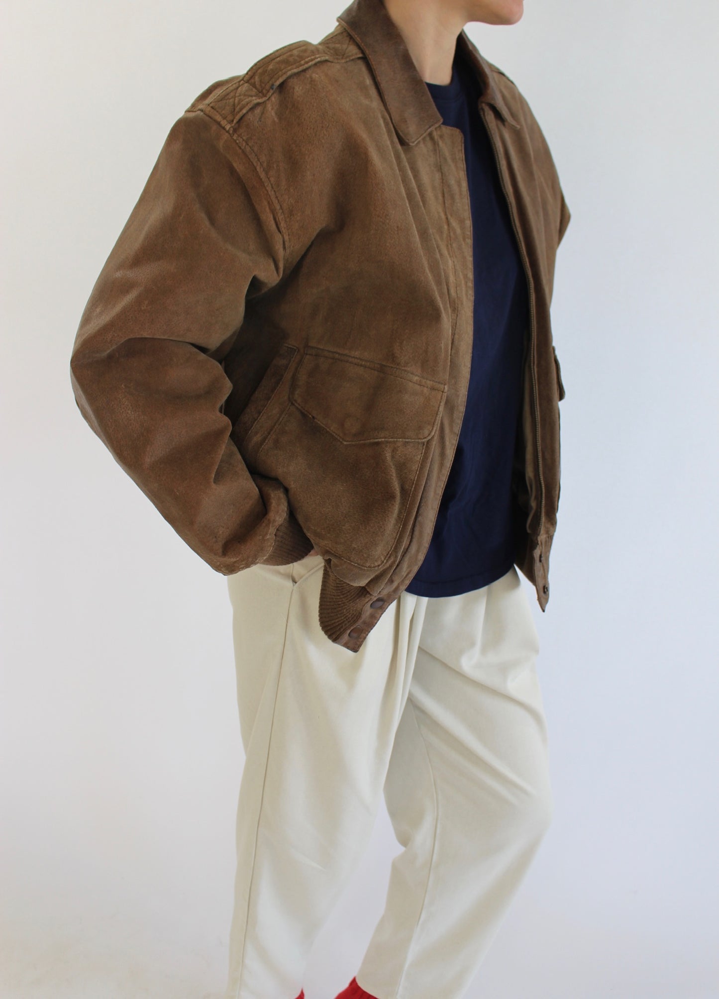 Gorgeous Vintage Suede Bomber Jacket