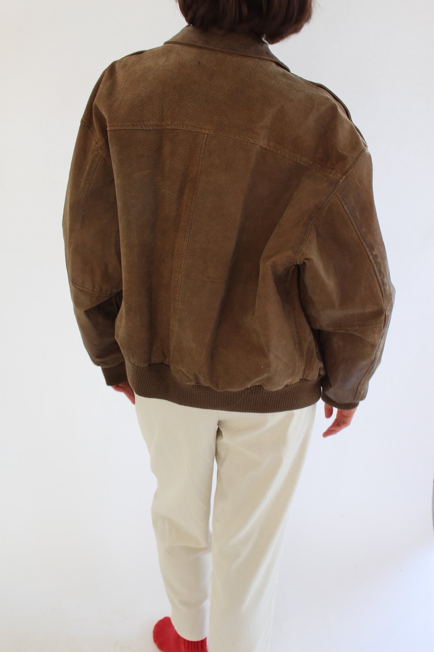 Gorgeous Vintage Suede Bomber Jacket