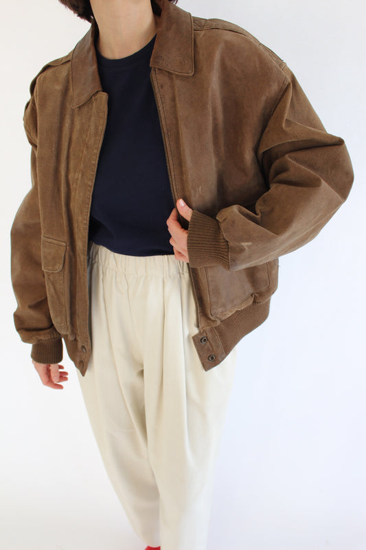 Gorgeous Vintage Suede Bomber Jacket