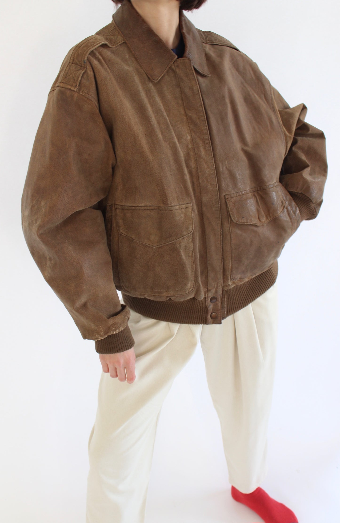 Gorgeous Vintage Suede Bomber Jacket