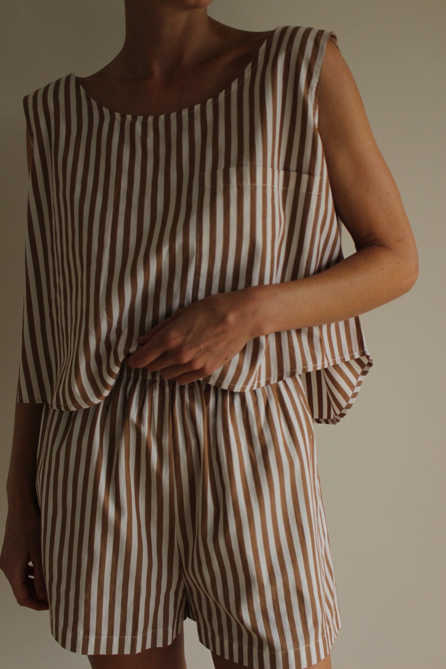 Marni Paper Cotton Patch Pocket Cropped Tank